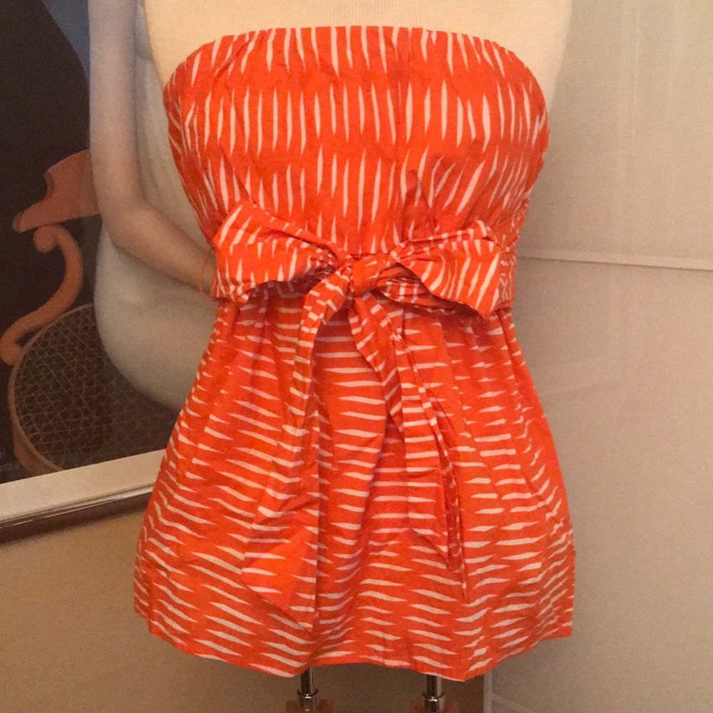 We ❤️ Vera for Anthropologie strapless top, Sz 12